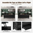thumbnail image 6 of Greenstell Lift Top Coffee Table 47.2" with Storage Drawers and Hidden Compartment,Black, 6 of 7