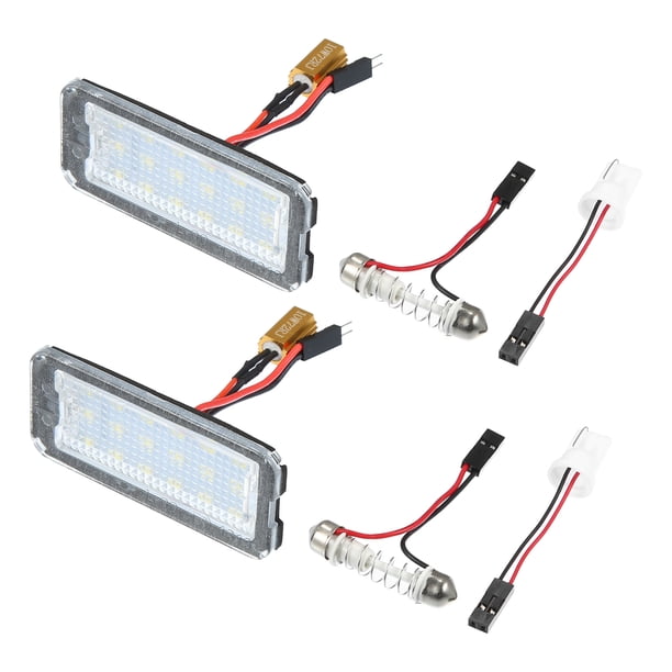 1 par de luces LED para matrícula, lámpara de número de coche, luz blanca de repuesto sin errores para Fiat 500 2007-2016 para Fiat 500C Cabriolet 2007-2016