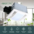 Ultra Quiet Bathroom Exhaust Fan with LED Light 90CFM 1.5 Sone Bathroom ...