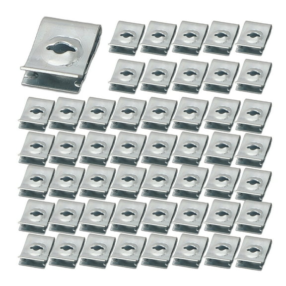 50 Pcs Car Speed Fasteners Clips U-Nuts Thread Screws Fenders Bumpers Doors Surfaces Clamps Universal Accessories