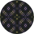 thumbnail image 1 of Ahgly Company Machine Washable Indoor Round Transitional Night Black Area Rugs, 7' Round, 1 of 7