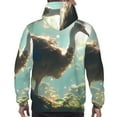 thumbnail image 7 of Pofeuu Majestic Ostrich In Forest Print Mens Casual Hooded Collar Drawstring Hoodies Pullover Sweatshirts Casual Long Sleeve Shirts-Small, 7 of 7