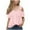 Pink., variant on Agkizg Summer Girls Casual Tops Fashion Short Sleeve Tops Round Neck Solid Color T Shirts Loose Fitting Cute Kids Clothes Tops
