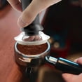 thumbnail image 4 of Prensa de café expreso de 53 mm, prensa de café con base plana de acero inoxidable con resorte calibrado (negro), 4 of 5