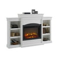 thumbnail image 3 of Lamont Electric Fireplace with Mantel and Side Bookcases, White, 3 of 9