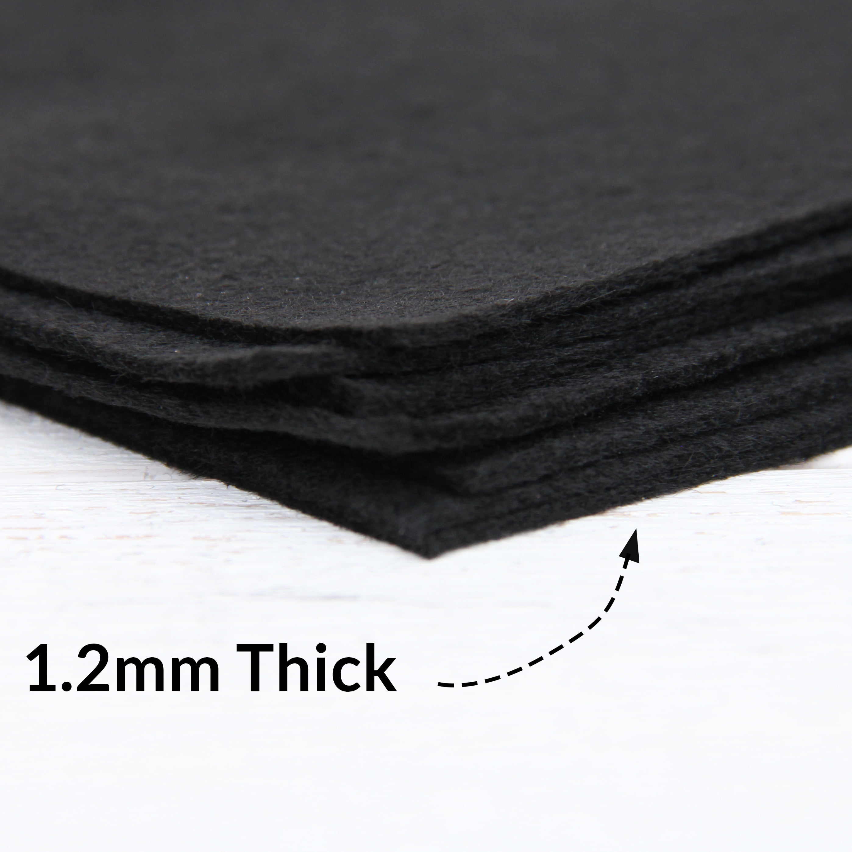Threadart Premium Felt Roll - 12 x 10yd - Black, Soft Wool-Like Feel, 1.2mm Thick for DIY Crafts, Sewing, Crafting Projects