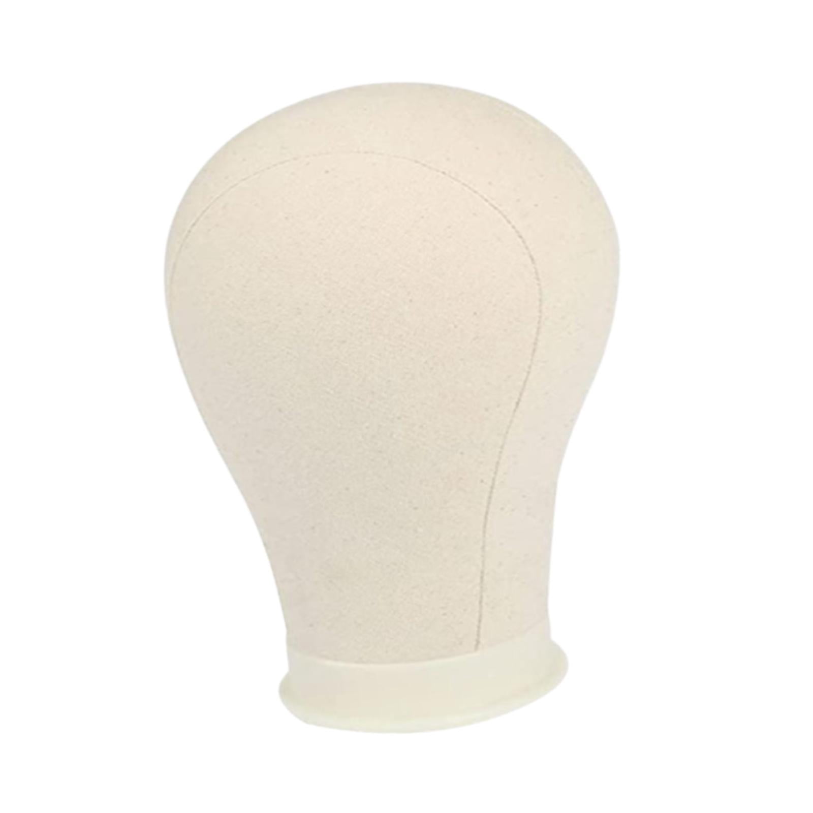 Gazechimp Canvas Block Head Canvas Mannequin Head for Hats Making Styling Beauty Salon 22in