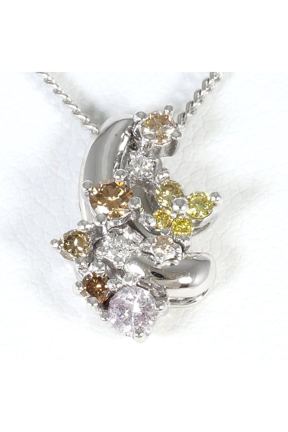 Pre-Owned 18K (18-karat white gold) necklace with 0.35ct diamond, total weight 4.3g, 38cm...