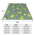 thumbnail image 3 of Bixox Fleece Blanket Cute Yoga Frogs Pattern Super Soft Double-Sided Microfiber Flannel Blanket for Sofa, Bed, Couch,Suitable for All Seasons -, 3 of 5