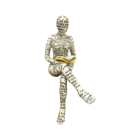 Home Decor Pulp Reading Women Figurine Thinker Statue Aesthetic Sculpture Room Decor Modern Abstract Decoration