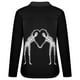 thumbnail image 5 of Moda Mujer Camiseta de manga larga Otoño Cremallera Impresión Blusa Otoño Tops Fridja  czfsfas6639, 5 of 5