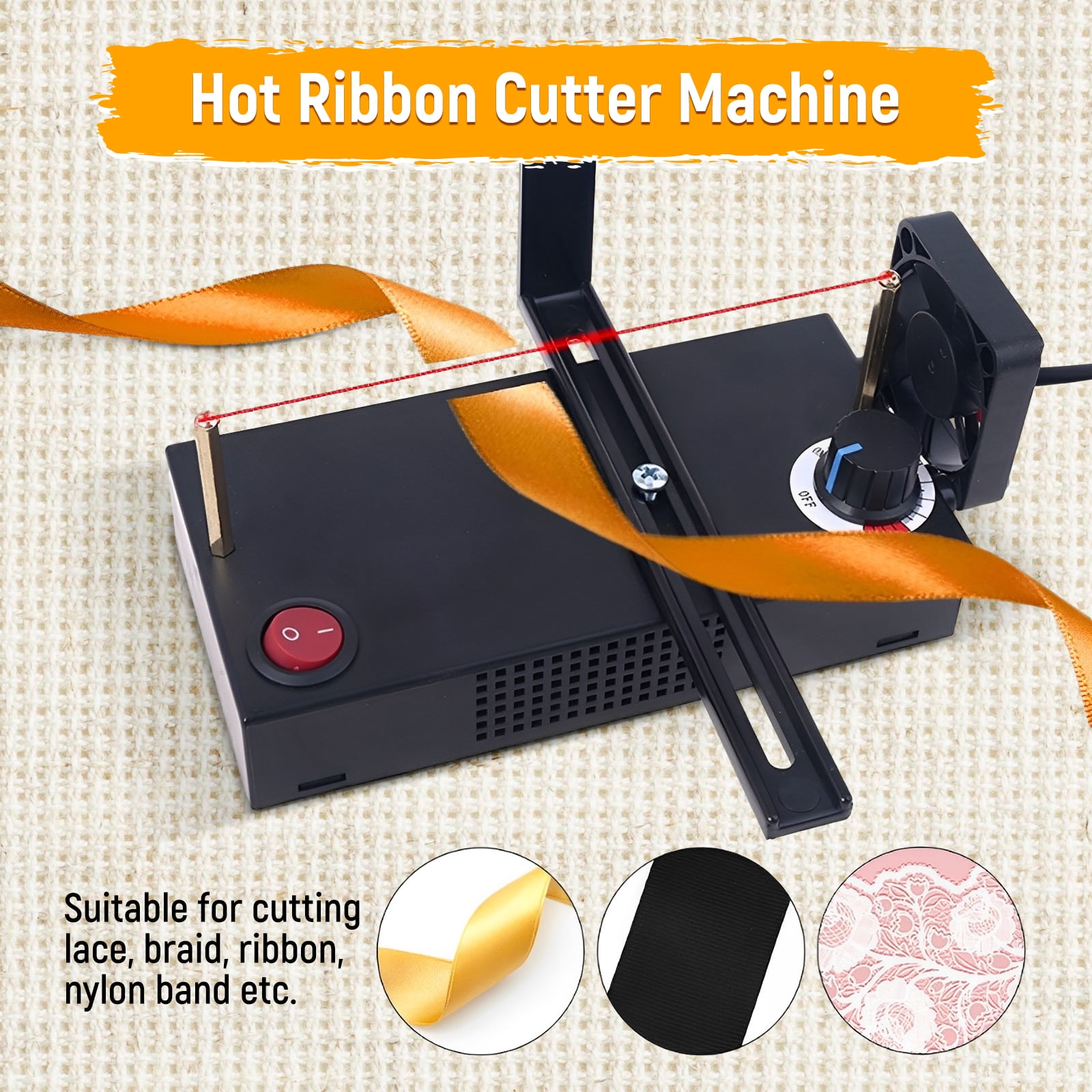 Hot Ribbon Cutter Machine Crafts DIY Thermal Cutter Tool for Webbing Home  Use no wire 