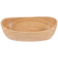 thumbnail image 5 of Tazón de madera natural en forma de bote de madera de madera de almacenamiento de bocadillos para servir tazón, 5 of 5