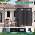 thumbnail image 3 of Clouddwell Metal Storage Shed with Hardtop Pergola 10x3 ft 2-in-1, 5x3 ft Outdoor Tool Shed with 5x3 ft Attached Pergola for Backyard, 3 of 10