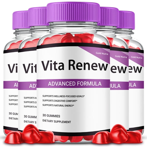 (5 Pack) VitaRenew ACV Gummies, Vita Renew ACV Supplement for Men and Women, 5 Month Supply