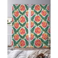 thumbnail image 3 of Spring Botanical Sheer Curtains 96 Inch Length 2 Panels Set, Abstract Watercolor Fruits Leaf Plant Voile Window Treatment Semi Sheer Long Curtains Drapes for Bedroom/Living Room/Kitchen 52"x96"x2, 3 of 7