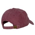 thumbnail image 4 of Jamaica Flag with Letters Embroidered Washed Cotton Twill Cap - Maroon OSFM, 4 of 5