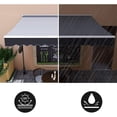 thumbnail image 5 of Toldo de brazo plegable Toldo retráctil Parasol Toldo de sol Cubierta de toldo Toldo de patio al aire libre Toldos de cubierta Sunsetter con manivela manual, gris, 250 x 200 cm esquí esquí Gafas de esquí, 5 of 5