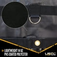 thumbnail image 2 of Lightweight Steel Tarp - 20' x 16' (6' Drop) - 14 oz. Black Tarp, 2 of 7