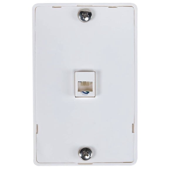 Zenith TW1001WPW Wall Phone Jack, White