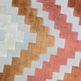 thumbnail image 5 of Plutus Opulence Zigzag Stripe Red Orange Gray Velvet Luxury Throw Pillow, 5 of 6