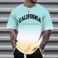 thumbnail image 2 of Playeras De Algodon Para Hombre, Camiseta Informal Retro Con Estampado Parcial De Letras Para El Día Del Padre, Cuello Redondo, Manga Corta, Primavera Y Verano, 2 of 6