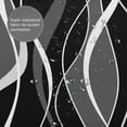 thumbnail image 6 of HVEST Black and White Geometric Shower Curtain with Modern Minimalist Design - Abstract Geometric Bathroom Decor, Waterproof Polyester Fabric, Includes 12 Hooks, 69x70 Inches, 6 of 9