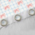 thumbnail image 4 of Manfei Modern Geometric Grid Blackout Curtains,Pink Kawaii Bowknot Window Curtains Pack of 2 (38x45 Each), 4 of 6