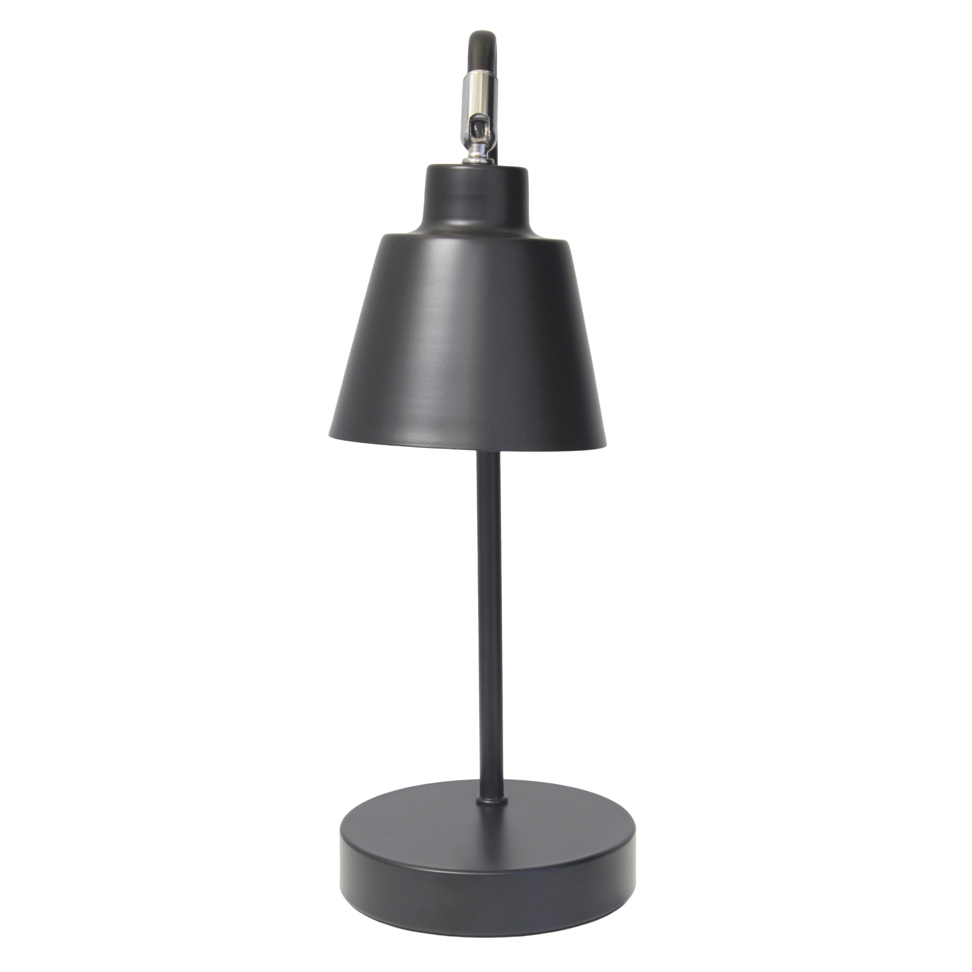 Mod Lighting and Decor Angled Arm Desk Lamp with Adjustable Cone Shade - 16" - Black