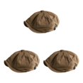 thumbnail image 4 of Sonducket Colección de gorras Newsboy Accesorios cómodos y de moda para hombres modernos Gorro plano Gorra marrón L（58-60cm） Type1 NO1, 4 of 6