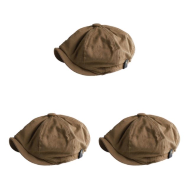 Dalazy Casquette Plate Facile à Enfiler Collection Coiffe à la Mode et Confortable Brun G(58-60cm) Ensemble de 3