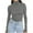 Gray, variant on Fanxing Women's Mock Neck Tops Ruffle Hem Long Sleeve Shirts Dressy Casual Tees Slim Fitt T Shirts Basic Stretchy Soft Tees
