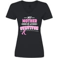 thumbnail image 3 of Inktastic My Mother is a Survivor Breast Cancer Awareness Women's V-Neck T-Shirt, 3 of 5