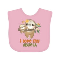 Inktastic Cute Sloth I Love My Abuela Boys or Girls Baby Bib
