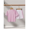 thumbnail image 3 of Hiijoy Big Girls Quick Drying Sports Tracksuit Short Sleeve T-Shirt Shorts Set, Sizes 9-10Y, 3 of 4