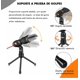 thumbnail image 3 of Micrófono Condensador Tripie Antipop Con Divisor De Audio Negro, 3 of 4