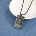 thumbnail image 2 of TEAMER Skeleton Tarot Card Necklace Stainless Steel Amulet Marigold Tarot Card Major Arcana Necklaces for Women Men, 2 of 4