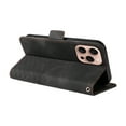 thumbnail image 5 of Allytechgroup Flip Wallet Case for iPhone 16 Pro Max, Premium PU Leather Stylish Pattern Stand Feature Cards Holder Hand Wrist Bumper Phone Case for iPhone 16 Pro Max, Black, 5 of 7