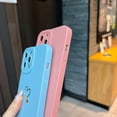 thumbnail image 3 of Compatible with iPhone 12 Pro Max Case 6.7", Slim Soft Silicone Cute Plated Heart Pattern Full Camera Protection Shockproof Phone Case for Women Girls (Sky Blue), 3 of 12