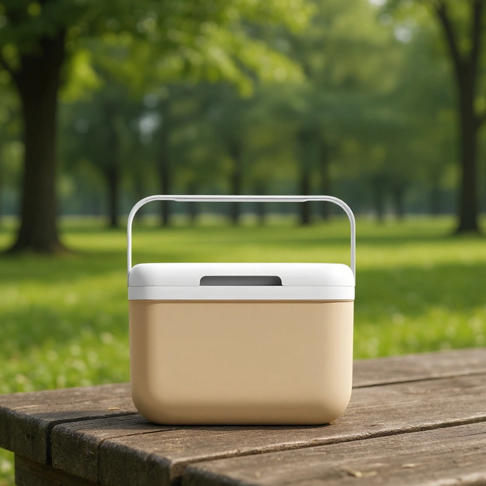 5L Insulated Box, Portable Car Commercial Refrigerator with 5 Ice Packs, Mini Compact Design, Lightweight Picnic Ice Chest for Outdoor Camping, BBQ, Beige