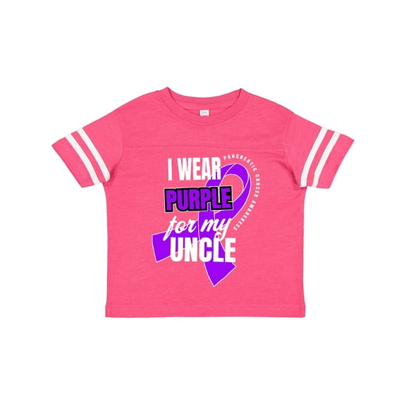 Inktastic I Wear Purple For My Uncle Pancreatic Cancer Awareness Boys or Girls Toddler T-Shirt