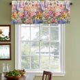 thumbnail image 3 of Red Pink Flowers Curtain Valances for Windows, Kitchen Valance Window Treatments Panel 2 Pack, Spring Lavender Pastoral Botanical Rod Pocket Short Curtains for Bathroom Bedroom 42 x 12 Inch, 3 of 8