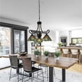 thumbnail image 4 of CHLOE Lighting INNES Mission Tiffany-style Blackish Bronze 3 Light Mini Chandelier 22" Wide, 4 of 4