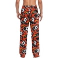thumbnail image 2 of GZHJMY Fiery Football Graffiti Men's Pajama Pants, Soft and Comfortable Lounge Sleep Bottoms with Pockets, Men's Sleepwear with Custom Print, X-Large, 2 of 7