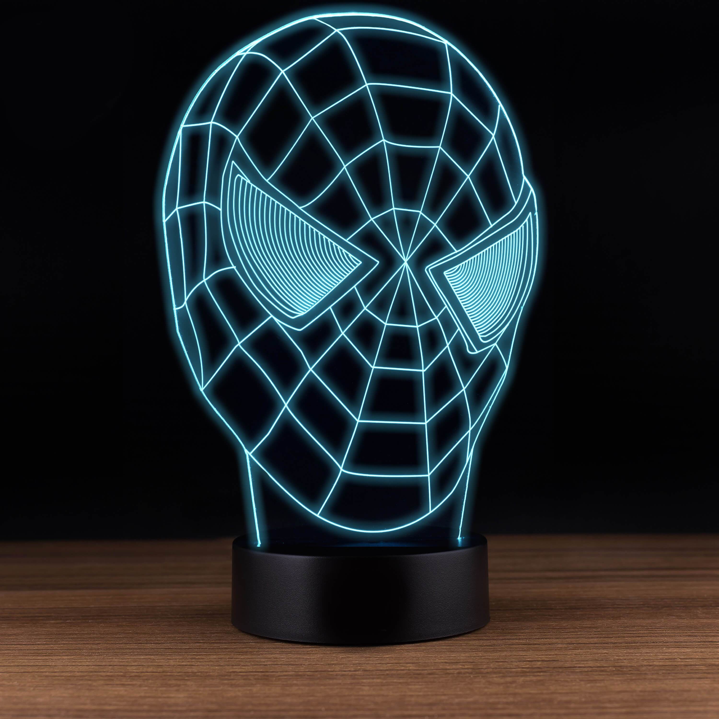 3D LED Spiderman Marvel Avengers Night Light/ Desk Lamp 7 Colours Free Delivery 