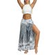thumbnail image 2 of VISgogo Pantalones de pierna ancha de verano para mujer, pantalones sueltos sueltos de tiro medio con estampado bohemio con divisiones para yoga, playa, vacaciones VISgogo  moda, 2 of 7