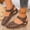 Brown, variant on flat sandals for women flat sandals for women Closed Toe Fisherman Flat Hook & Loop Medium Arch Flat Slip-Resistant flat sandals for women Arch Support Flat Heel