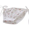 thumbnail image 4 of Women's Underwear with Cherries Pattern Ribbon Panties Briefs Low Rise Lingerie Thongs Cotton Underpants, 4 of 9