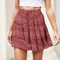 thumbnail image 2 of Gibobby mini faldas de tul Beach Alta falda(Rojo, M), 2 of 3