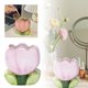 thumbnail image 3 of Porta Brochas de Maquillaje Flor de Cerámica - Diseño Elegante, Almacenaje Multifuncional y Tamaño Compacto - Organizador de Escritorio para Brochas/Plumas/ Dormitorio de Niñas, 3 of 3